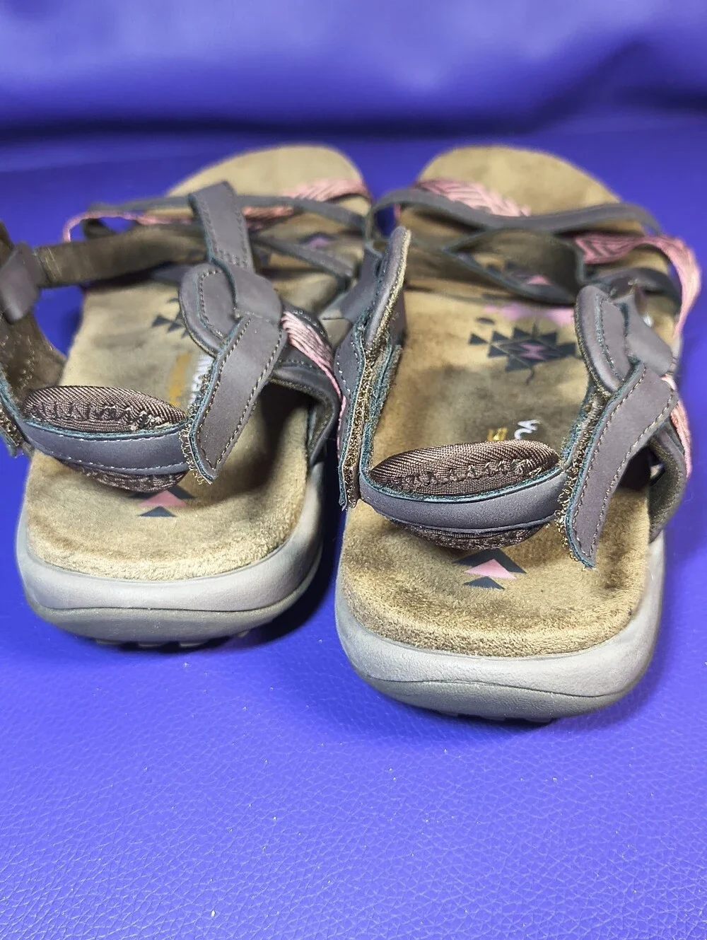Skechers Reggae Slim Vacay Sandals Women’s 8 brown/pink